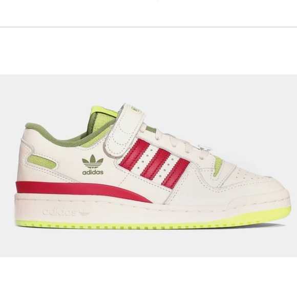 Adidas Originals Forum Low x The Grinch cream green red sneakers size 11 new - Picture 9 of 10
